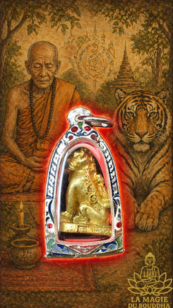 Amulette Kring Seuar Duan Roon Sao Ah de Luang Phor Sing du Wat Tham Seuar La Magie du Bouddha.