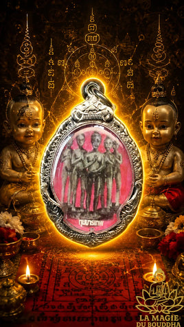 Amulette aux cinq Khuman Thep - Vénérable Kruba Aen La Magie du Bouddha.