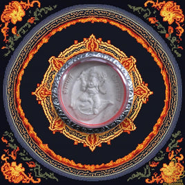 Petite amulette blanche Phra Pikanet Phratan Pön - Wat Saman Ratanaram. La Magie du Bouddha.