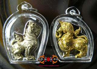Amulettes animaux mythiques Kochasri et Kraisorn Ratchasri - Très Vénérable LP Pian. La Magie du Bouddha.