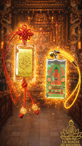 Amulettes chinoises bouddhistes 护身符 du Wat Mangkhon Thong La Magie du Bouddha.