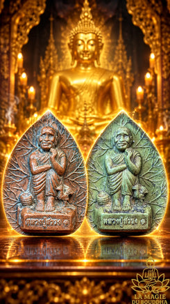 Amulette feuille de l’arbre du Bouddha – Très Vénérable Luang Phor Suwang (Première édition) La Magie du Bouddha.
