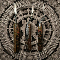 Amulettes Palat Kick en bois sculpté – Oiseaux Salika-Kru & Tigres – Ajarn lignée Wat Bang Phra (Nakhon Pathom)