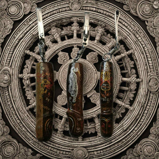Amulettes Palat Kick en bois sculpté – Oiseaux Salika-Kru & Tigres – Ajarn lignée Wat Bang Phra (Nakhon Pathom) La Magie du Bouddha.