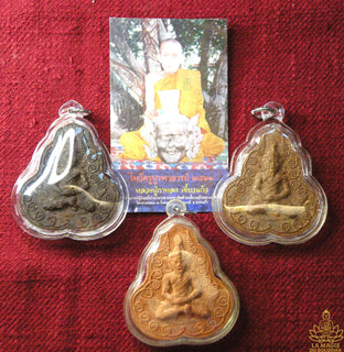 Amulette Thai Phor-Poo Lersi Singha Saming Praï (Run Jakkaphat Narai) - Très Vénérable LP Kallong. La Magie du Bouddha.