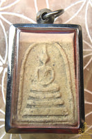 Amulette ancienne Phra Somdej avec inscriptions mystiques
