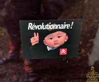 Autocollant publicitaire Citroën AX « Révolutionnaire ! » campagne de 1986