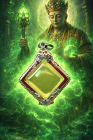 Pendentif en pierre sacrée chinoise fluorescente Ye Ming Zhu – Bénédictions de Ksitigarbha La Magie du Bouddha.