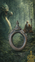 🐍 Bague ancienne Nâgas en bronze – Très Vénérable Luang Phor Imm du Wat Hua Khao La Magie du Bouddha.