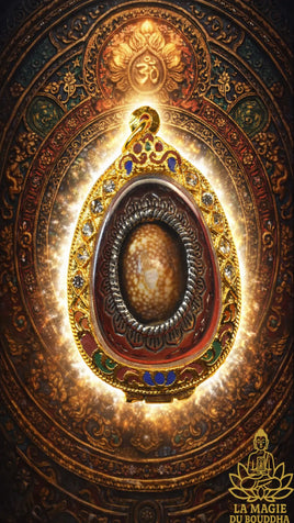 Amulette protectrice Bia Gae Roon Patithan Plik Shivit - Très Vénérable Luang Phor Mahasilla du Wat Po Sri Saat La Magie du Bouddha.