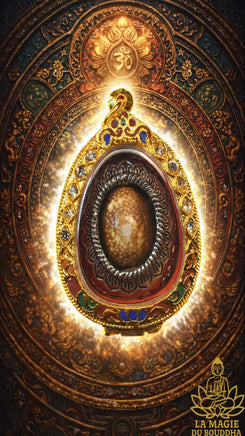 Amulette protectrice Bia Gae Roon Patithan Plik Shivit - Très Vénérable Luang Phor Mahasilla du Wat Po Sri Saat La Magie du Bouddha.