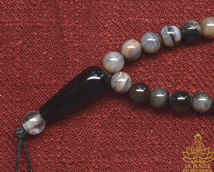 Mala Précieux en Agate Dzi du Tibet La Magie du Bouddha.