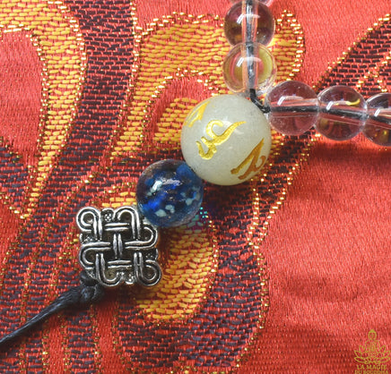 Chapelet tibétain cristal Spatika et Ye Ming Zhu – Mala de purification Dorje Sempa (pièce unique) La Magie du Bouddha.