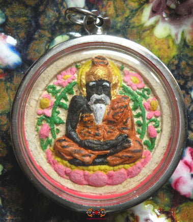 Grande amulette peinte du Lersi noir. La Magie du Bouddha.