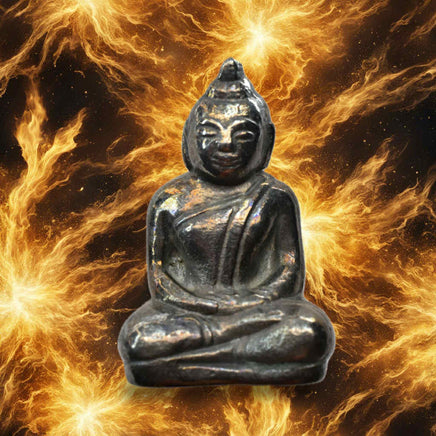 Amulette du Bouddha en alliage alchimique mekkapat – Lignée du Wat Huay Jorakey La Magie du Bouddha.