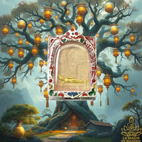 Amulette Bouddha couché Phra Non Roon Niwit Kitjaporn - Wat Hua Lamphong (1993) La Magie du Bouddha.