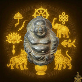 Bouddha ancien de fortune Phra Sanghajai sous ombrelle – Vietnam