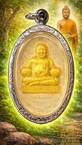 Amulette Phra Sanghajai Udomsap et Phra Siwali - Vénérable Phra Banyat Rodtoom du Wat Rat Sanoon La Magie du Bouddha.
