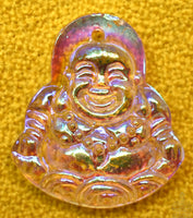 Pendentif en verre opalisé du Bouddha de Fortune Phra Sanghajai
