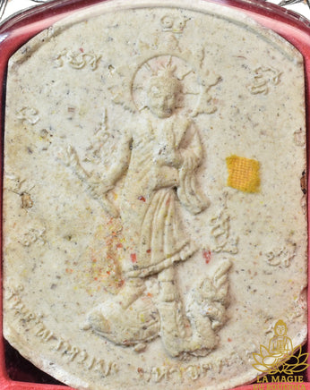 🐢 Amulette Thao Mahaphrom Shinna Panchara Bouddha chinois debout sur tortue et nagas La Magie du Bouddha.