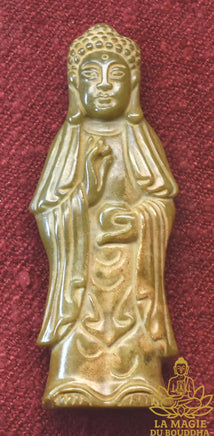 Pendentif Bouddha Chinois Debout en Jade - Vénérable Lersi Tafai La Magie du Bouddha.