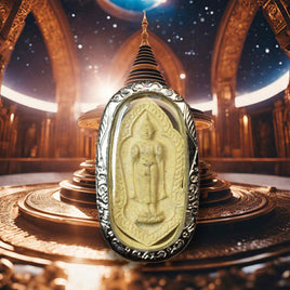 Amulette du Bouddha debout Luang Phor Phra Kan – Consacrée en 1984 (Wat Klang Bangsue)