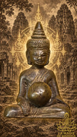 Rare Ancient Khmer Phra Kring Bronze Statuette
