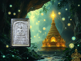 Grande amulette Phra Somdej en pierre sacrée Hin Dta Manghön. La Magie du Bouddha.