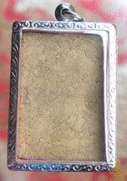 Grande amulette ancienne Phra Somdej – Poudre sacrée brune – Amulette bouddhiste rare