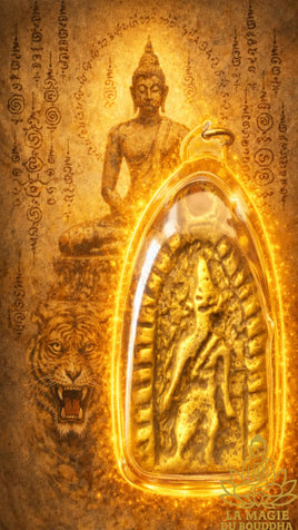 Amulette thaï ancienne Bouddha debout style primitif rare La Magie du Bouddha.