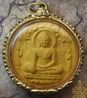Grande amulette du Bouddha historique – Roue du Dharma Dharmachakra – Wat Phra Mahathat Woramahawihan La Magie du Bouddha.