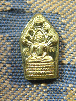 Amulette miniature Phra Naphok dorée - Très Vénérable LP Koon Parisutho.