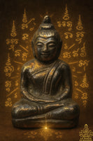 Amulette du Bouddha en alliage alchimique mekkapat – Lignée du Wat Huay Jorakey La Magie du Bouddha.