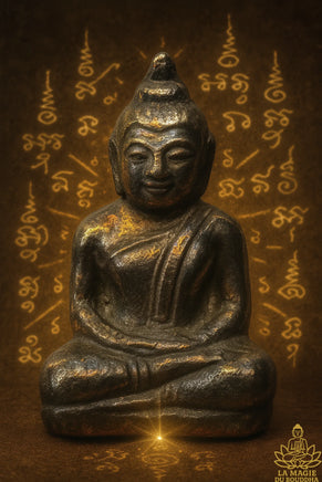 Amulette du Bouddha en alliage alchimique mekkapat – Lignée du Wat Huay Jorakey La Magie du Bouddha.