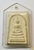 Amulette Phra Somdej ancienne (années 70/80) – Wat Bang Khunphrom – Yant manuscrit rouge au dos