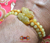 Bracelet Chinois de fortune Pixiu en agate jaune.