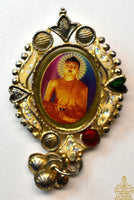 Broche vintage Bouddha du temple Mahabodhi (années 80/90)