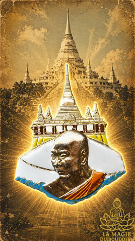 Broche sacrée du Très Vénérable Somdej Phra Puthacharn Kiaw Upaseno du Wat Saket La Magie du Bouddha.