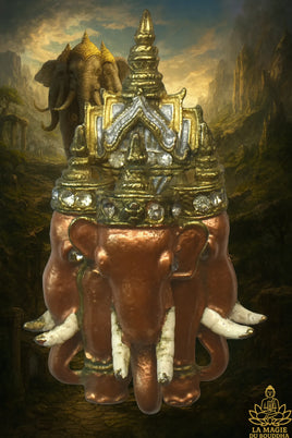 Broche sacrée de l’Éléphant à trois têtes Airavata – Luang Phor Taweesak