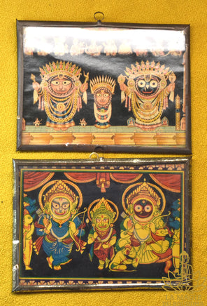 Cadres Hindouistes Jagannath, Chromolithographies Originales Odisha - Années 70 La Magie du Bouddha.