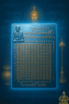 Carte rituelle aux 108 yant (pour eau bénie Bouddhiste) - Wat Intharam Worawiharn.