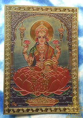 Golden card of the goddess Lakshmi – Fortune, prosperity and abundance