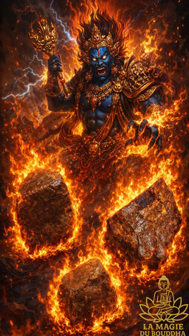 Pierres sacrées Tibétaines de Vajrapani - Dorje Param. La Magie du Bouddha.