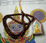 Chapelet bouddhiste sacré avec amulette du Bouddha Phra Budhajao.