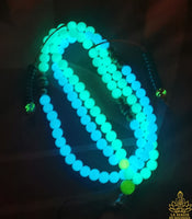 Grand chapelet en pierre sacrée Ye Ming Zhu fluorescente (pour la pratique de Ksitigarbha).