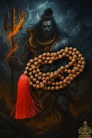 Chapelet Hindouiste en graines sacrées de Shiva Rudraksha.