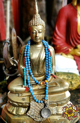 Chapelet tibétain mala pour la pratique du Bouddha de médecine Sangye Menla. La Magie du Bouddha.