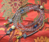 Chapelet tibétain cristal Spatika et Ye Ming Zhu – Mala de purification Dorje Sempa (pièce unique) La Magie du Bouddha.