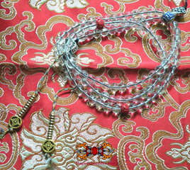 Chapelet Tibétain mala de cristal - Pour les pratiques méditative de purification. La Magie du Bouddha.