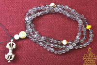 Mala tibétain en cristal de roche (pour les pratiques de purification) La Magie du Bouddha.